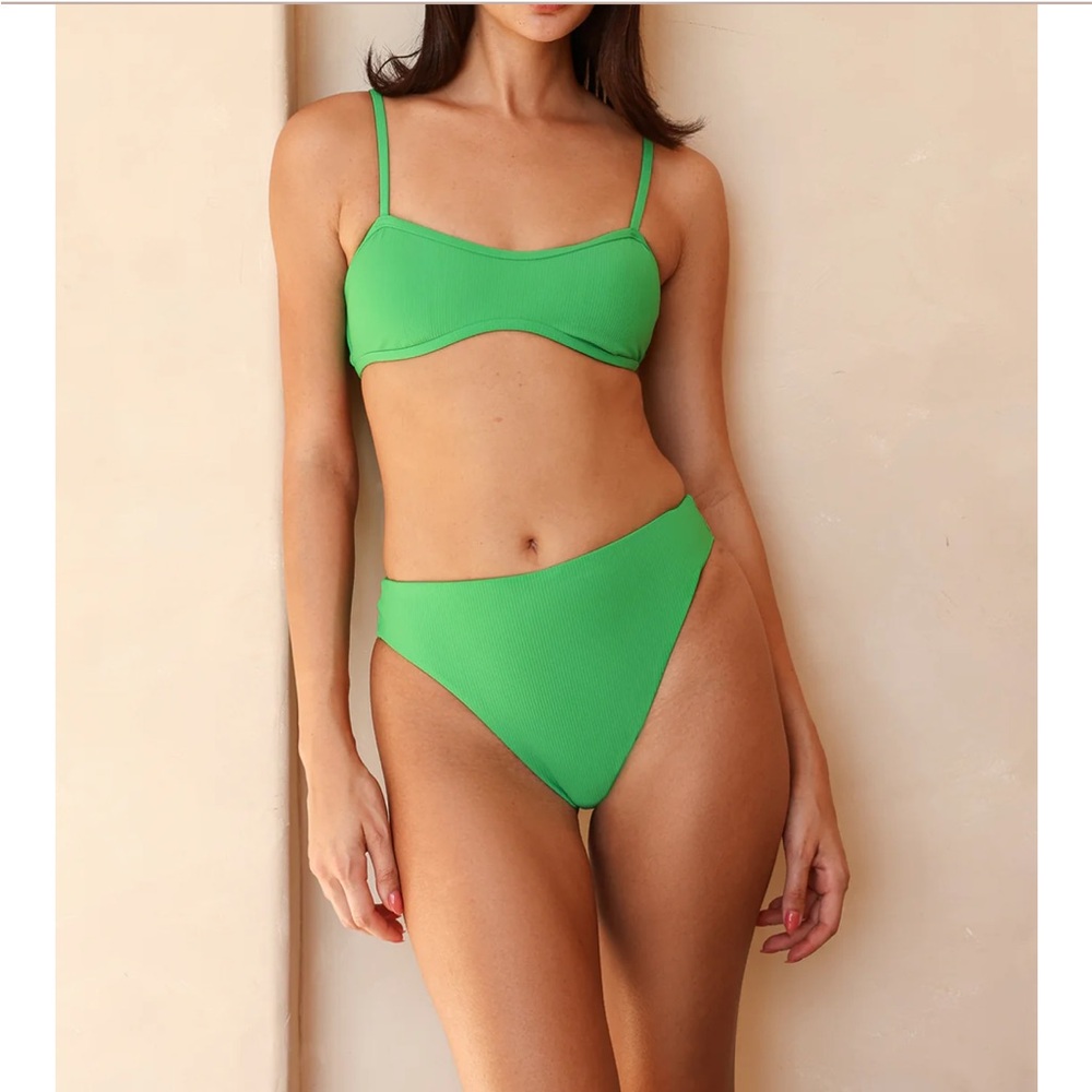 Seashore High Waist Cheeky Bikini Bottom